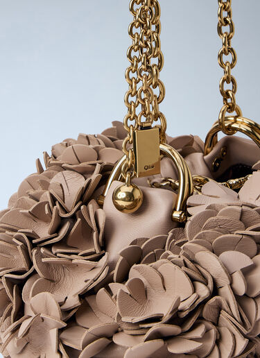 Chloé Floral Appliqué Chain Bag Beige chl0264045