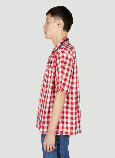 Prada Gingham Shirt Red pra0152005