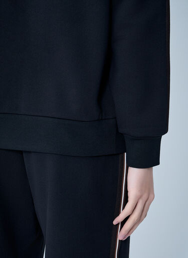 Moncler Zip-Up Hoodie with Logo Detail Black mon0164035