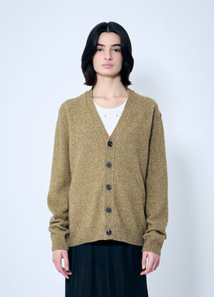 Maison Margiela Wool-Blend Cardigan Grey mla0259009