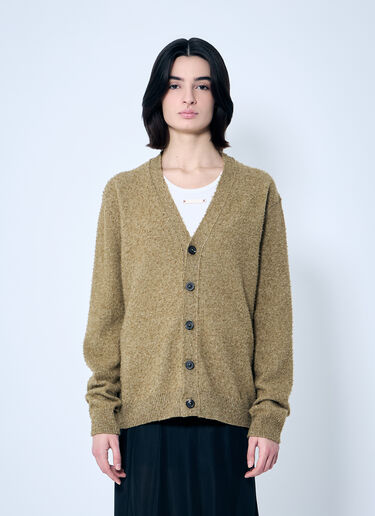 Maison Margiela Wool-Blend Cardigan Beige mla0259005