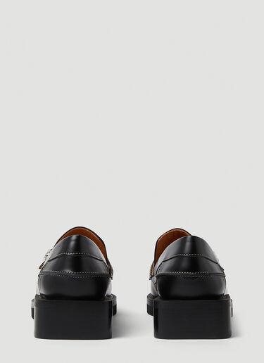 GANNI Leather Loafers Black gan0250066