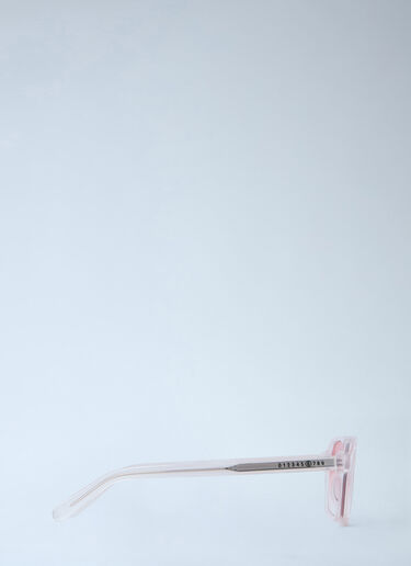 Retrosuperfuture x MM6 Transparent Frame Square Sunglasses Pink rmm0364006