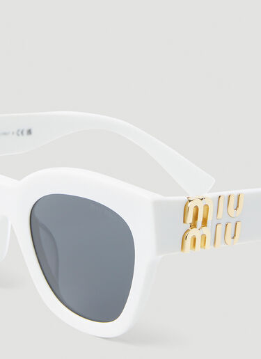 Miu Miu Glimpse Cat Eye Sunglasses White lmu0253013