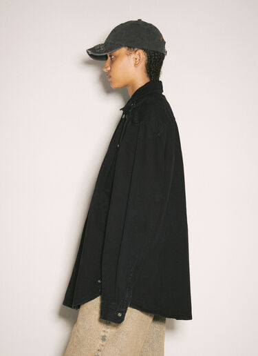 Y/Project Evergreen Snap-Off Denim Shirt Black ypr0358005