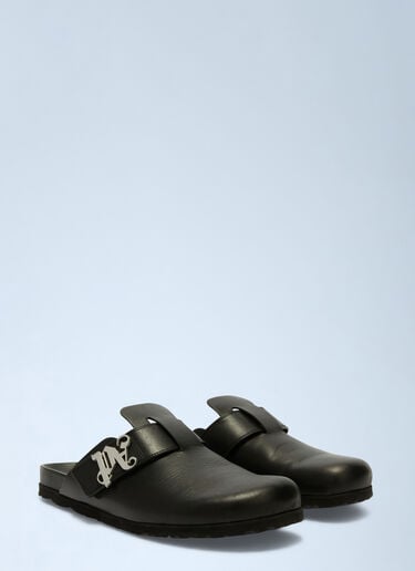 Leather Mules Palm Angels Leather Mules Black pma0160050