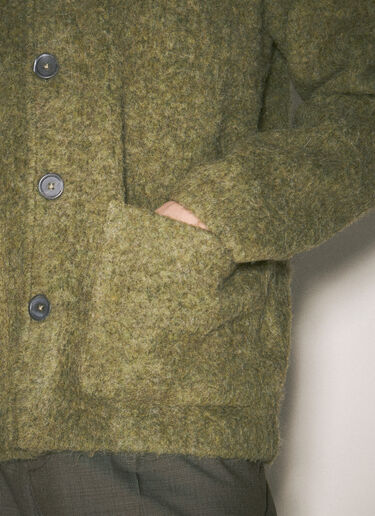 Our Legacy Brushed Knit Cardigan Green our0159004
