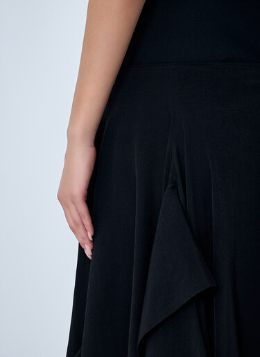 Paneled Flare Midi Skirt Yohji Yamamoto Paneled Flare Midi Skirt Black yoy0262007