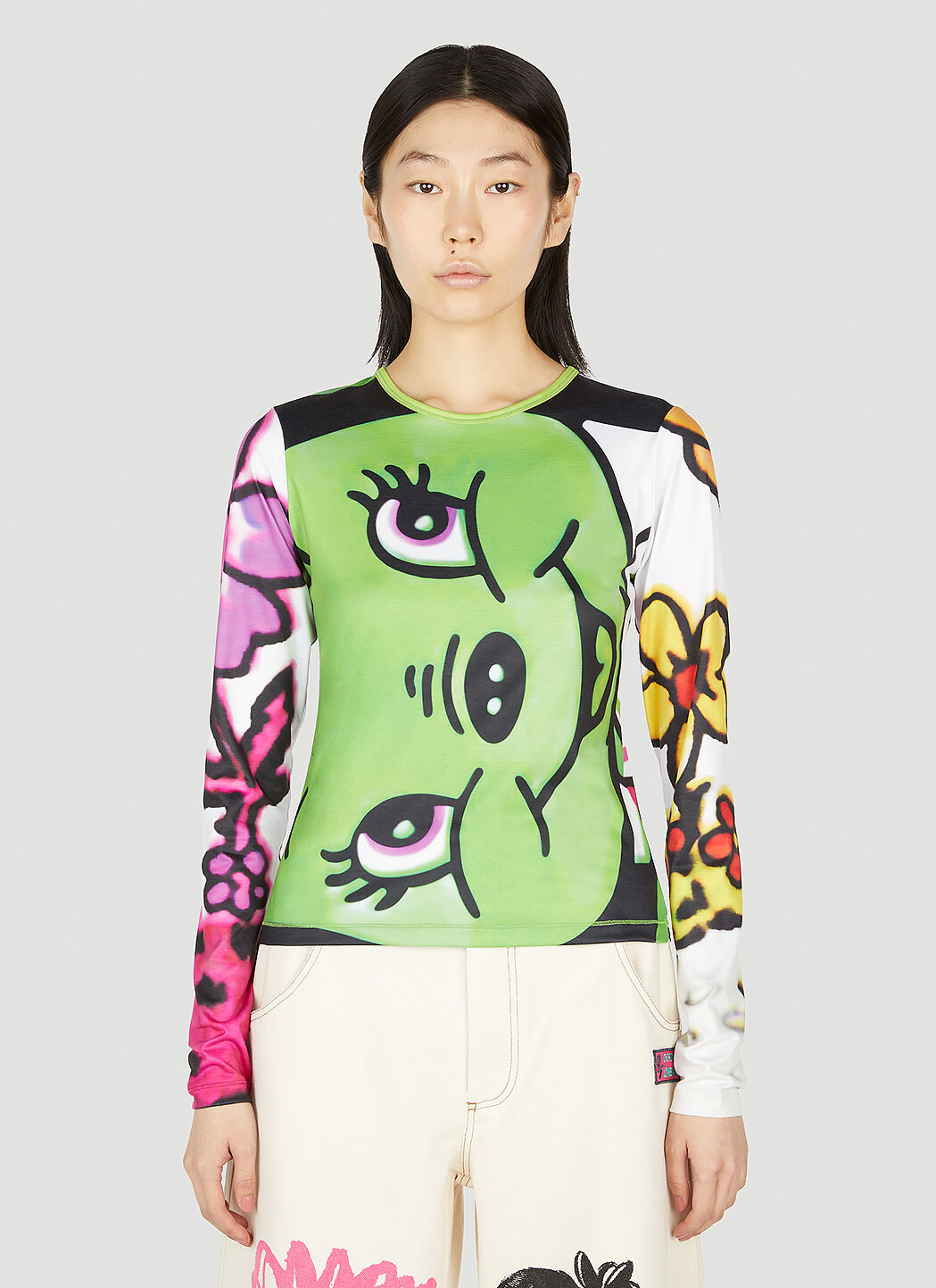 最上の品質な Print Graphic Lowena Chopova Long LN-CC | Top Sleeve トップス