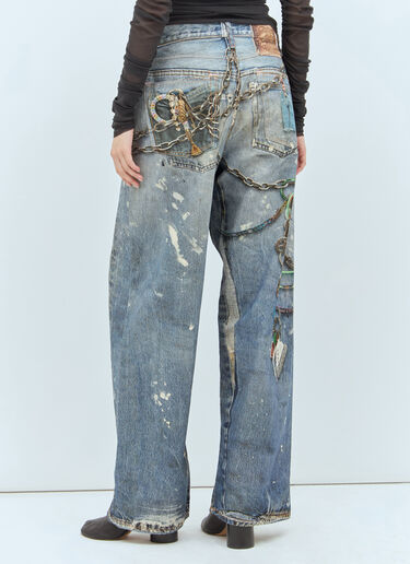 Acne Studios 1981F Printed Jeans Blue acn0258014