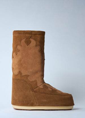 Moon Boot Icon Suede Embroidery Boots White mnb0358002