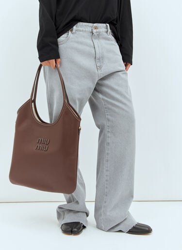 IVY Leather Tote Bag Miu Miu IVY Leather Tote Bag Brown miu0258030