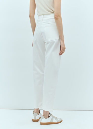 Jil Sander 徽标贴饰牛仔裤 乳白色 jil0255024