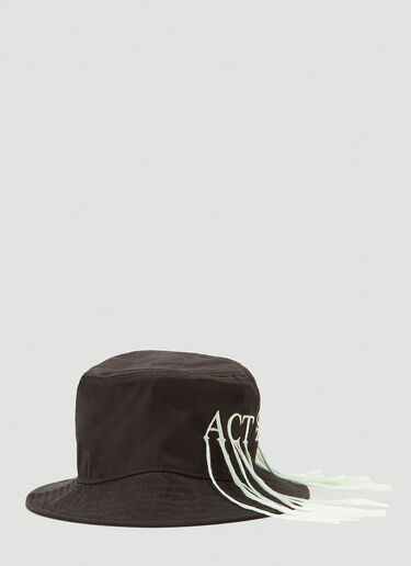 Acne Studios Embroidered Bucket Hat Black acn0142074