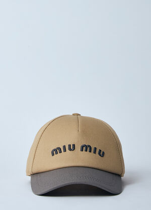 Miu Miu ロゴモチーフベースボールキャップ ベージュ miu0260051