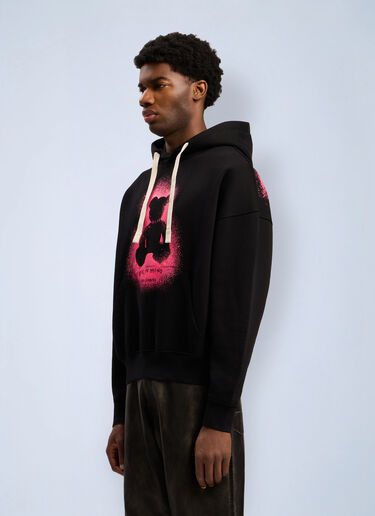 Spray Bear Loose Hooded Sweatshirt Palm Angels Spray Bear Loose Hooded Sweatshirt Black pma0162017
