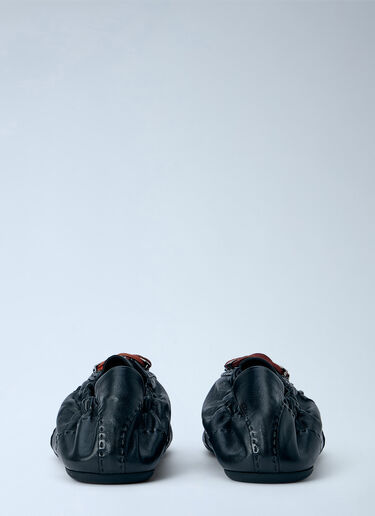 LN-CC® - Prada: Collapse Antiqued Nappa Leather Sneakers - Black Prada Collapse Antiqued Nappa Leather Sneakers Black pra0166220