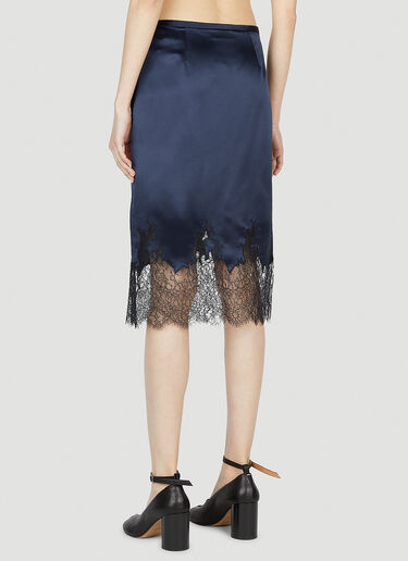 Saint Laurent Lace Skirt Blue sla0251032