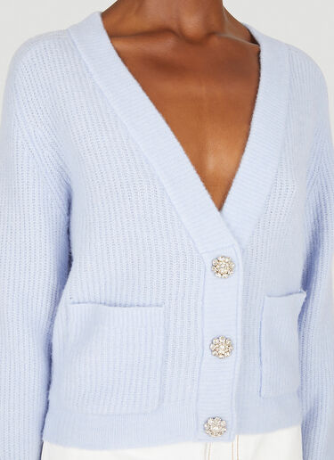 Ribbed Cardigan GANNI Ribbed Cardigan Light Blue gan0251094