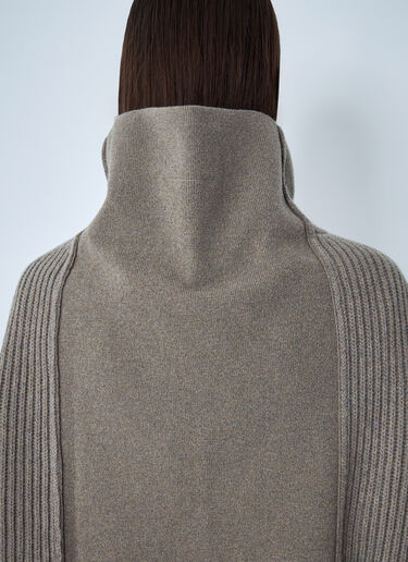 Ribbed Zip-Up Cardigan MM6 Maison Margiela Ribbed Zip-Up Cardigan Beige mmm0262002