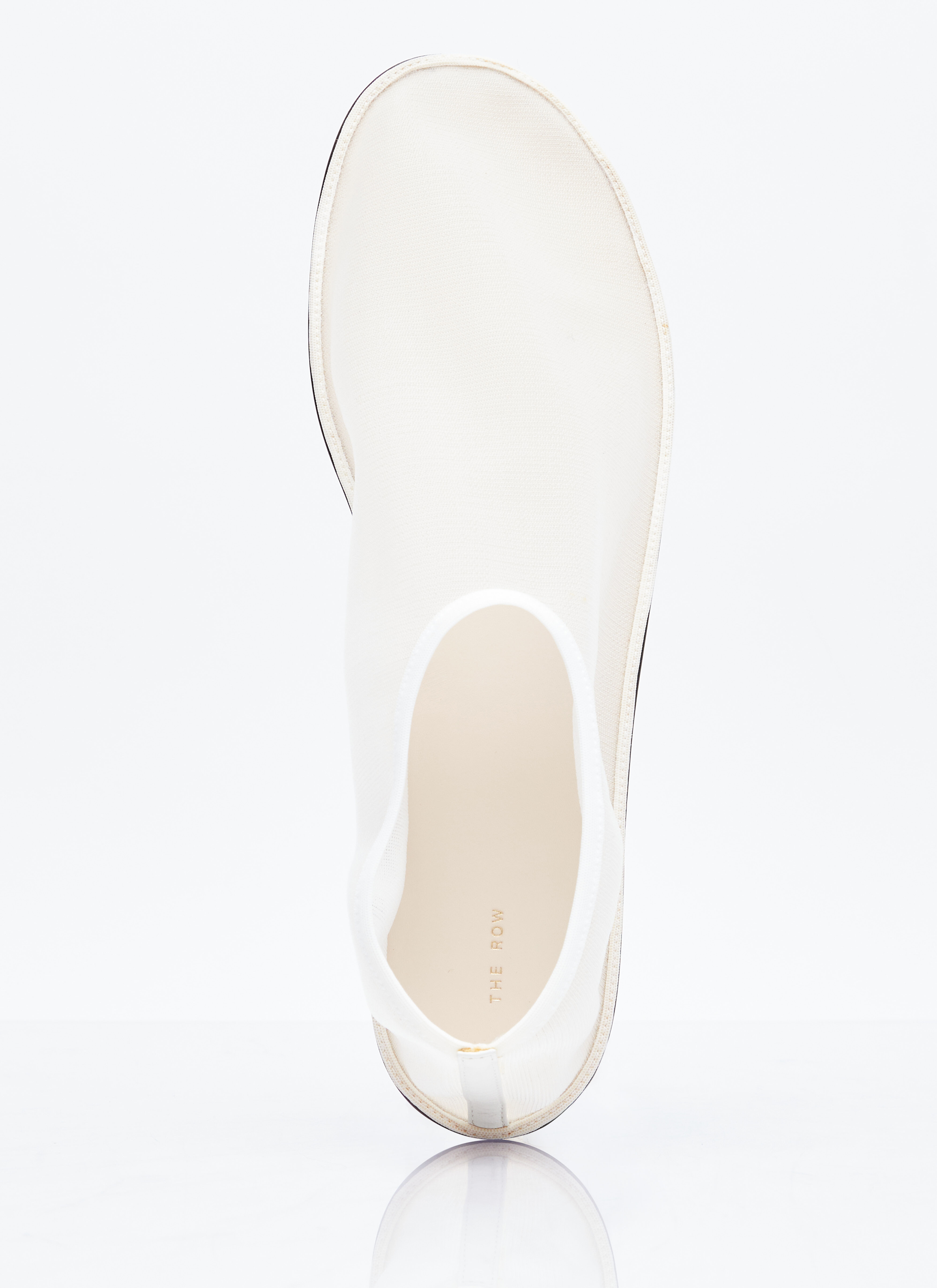 The Row Women s Sock Mesh Flats in White LN CC