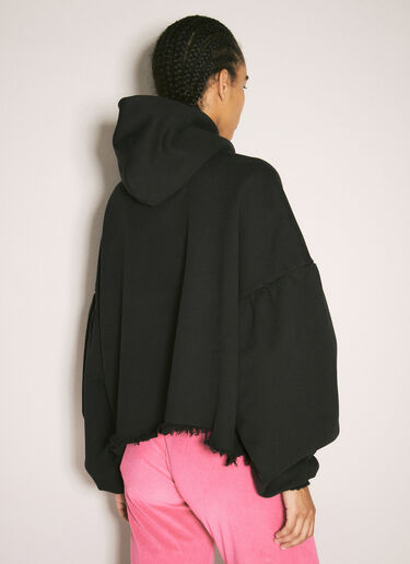 Balenciaga 로고 크롭 후드티셔츠 블랙 bal0257010