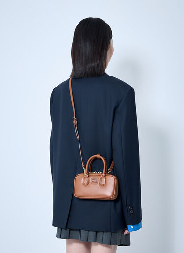 Miu Miu Arcadie Leather Handbag Brown miu0259035