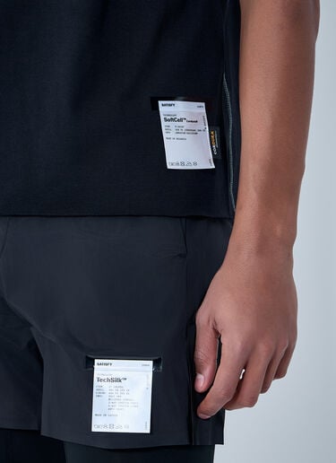 Satisfy Logo Motif Cotton Jersey T-Shirt Black sat0162014