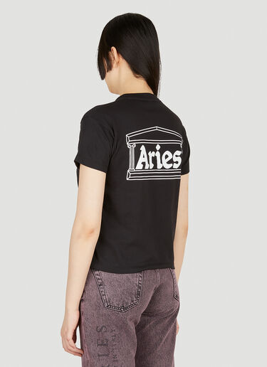 Aries 슈렁큰 지퍼 티셔츠 블랙 ari0248004
