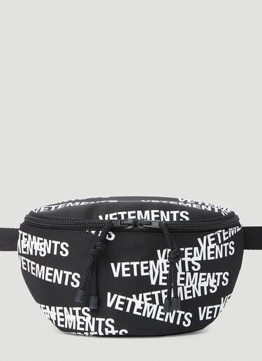 VETEMENTS スタンプロゴベルトバッグ ブラック vet0251021