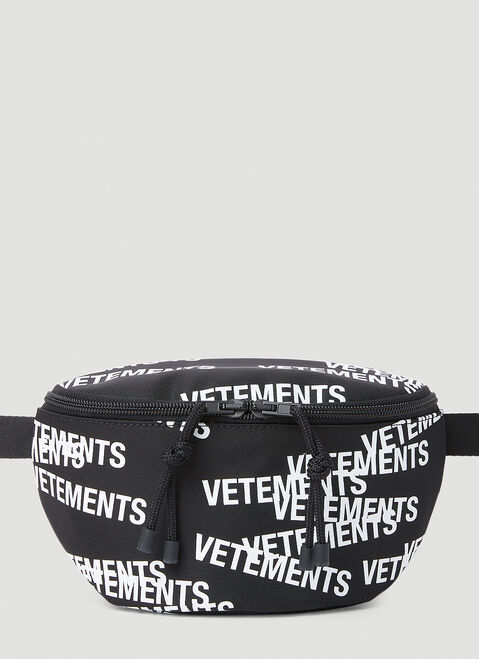 VETEMENTS Stamped Logo Belt Bag Black vet0254010