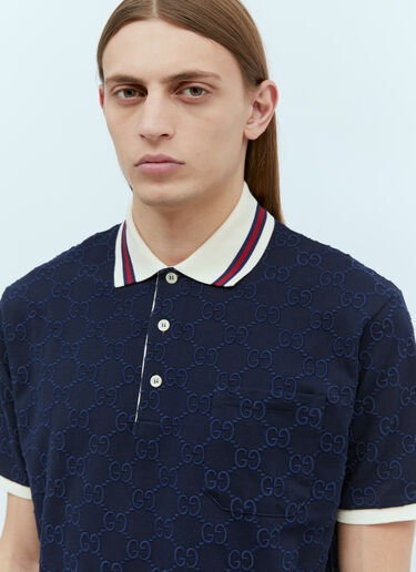 Gucci GG Embroidery Polo Shirt Black guc0155010