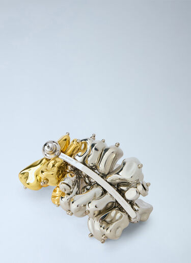 LN-CC® - Dries Van Noten: Sculptural Metal Earrings - Silver Dries Van Noten Sculptural Metal Earrings Silver dvn0265037