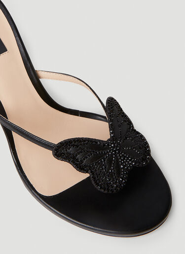 Blumarine Butterfly Heeled Sandals Black blm0252015