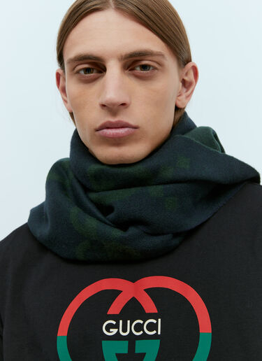 Gucci GG カシミアジャカードスカーフ グリーン guc0155104