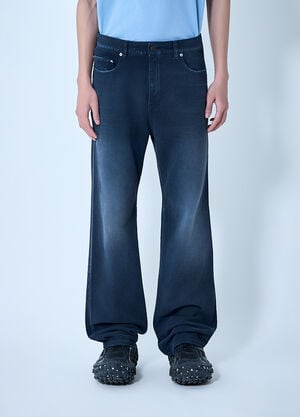 Balenciaga Curved Knee Pants Navy bal0163001