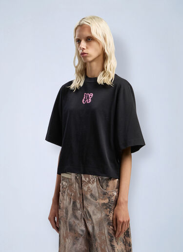 Classic Logo Cropped T-Shirt Palm Angels Classic Logo Cropped T-Shirt Black pma0262082