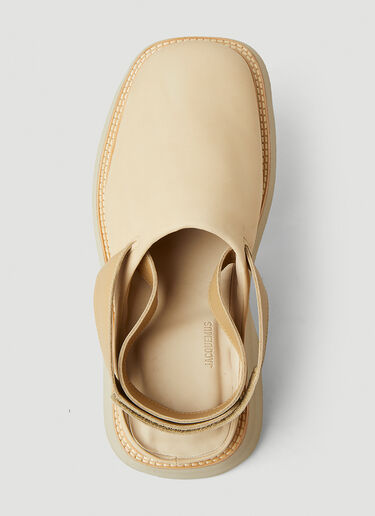 Jacquemus 레 뮬 카레 슈즈 베이지 jac0348002