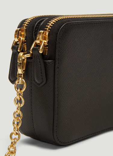 Prada Saffiano Leather Mini Shoulder Bag Black pra0235049
