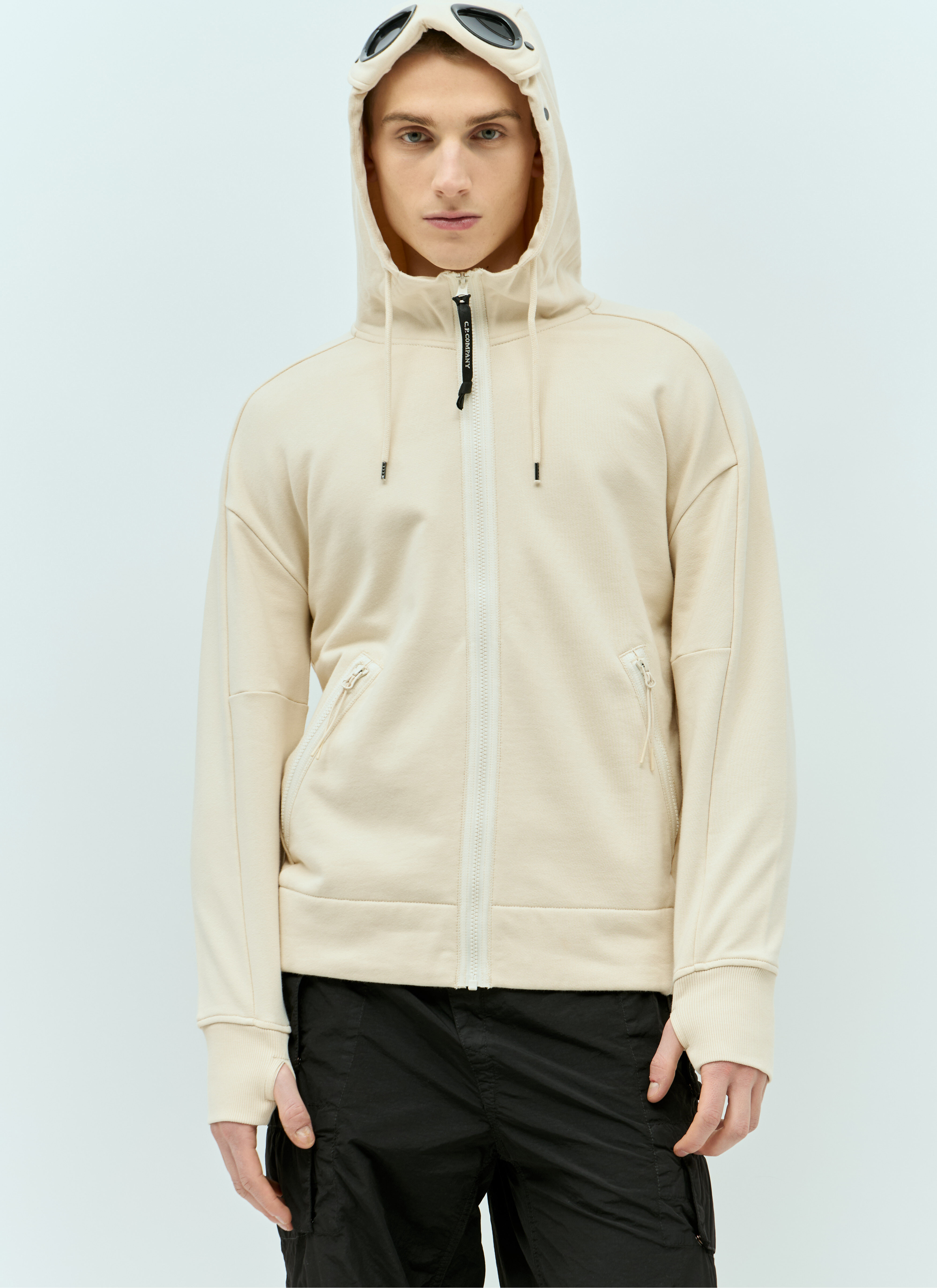 Diagonal fleece goggle sweatshirt sale