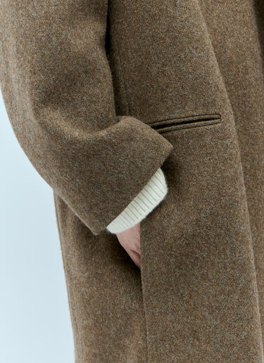 The Row Dhani Wool Coat Brown row0255006