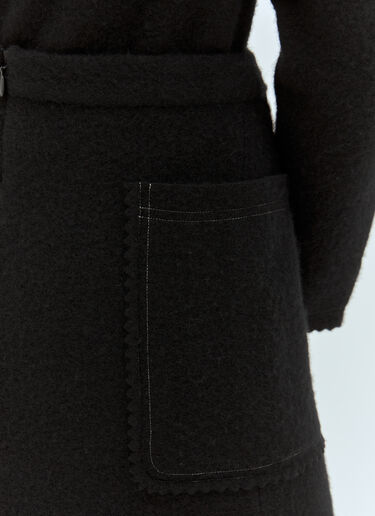 Max Mara Wool And Cashmere Long Skirt Black max0258042