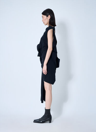 Sia Arnika Draped Polo Dress Black sia0260001