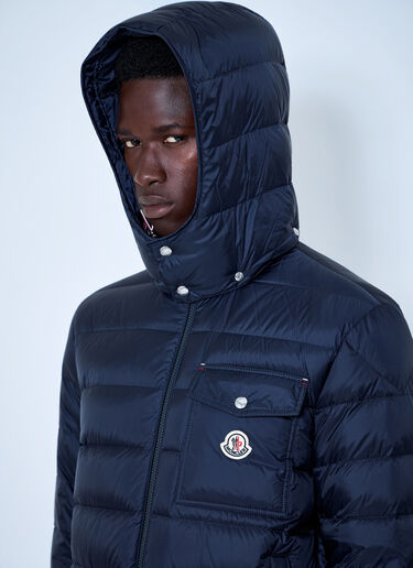 LN-CC® - Moncler: Verith Hooded Short Down Jacket - Blue Moncler Verith Hooded Short Down Jacket Blue mon0165065