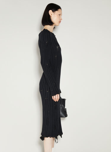 ディストレスニットドレス MM6 Maison Margiela ディストレスニットドレス ブラック mmm0254004
