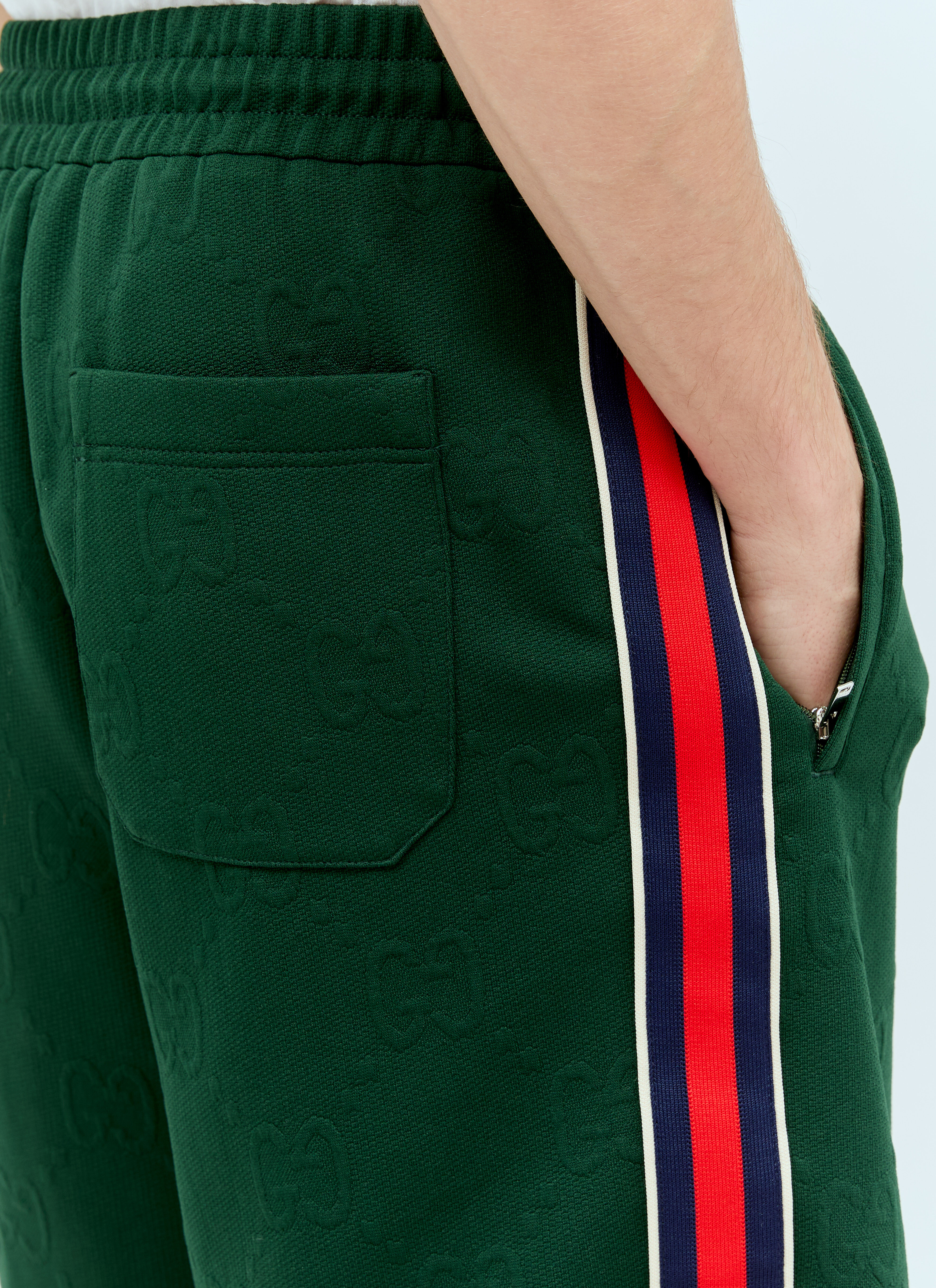 Gucci Men's' GG Jacquard Jersey Shorts in Green | LN-CC®