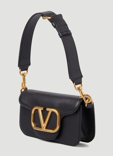 Valentino Logo Plaque Mini Shoulder Bag Black val0149031