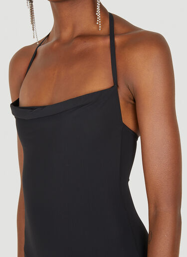 Saint Laurent Cowl Neck Swimsuit Black sla0247044