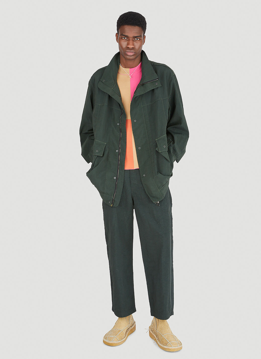Eckhaus Latta Men s Husk Pants in Green LN CC