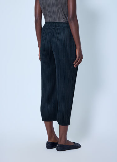 LN-CC® - Pleats Please Issey Miyake: Pleated Cropped Trousers - Black Pleats Please Issey Miyake Pleated Cropped Trousers Black plp0266066